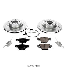 Power Stop K2110 Front Z23 Carbon Fiber Brake Pads with Drilled & Slotted Brake Rotors Kit