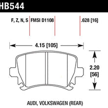 Hawk Performance HB544F.628 HPS Performance Ceramic Brake Pad