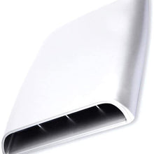 YJXUSHYQ Hood Intake Panel Air Flow Intake Hood Scoop Vent Bonnet Cover Universal Silver ABS Plastic Hood Cover Decor Car Decorative