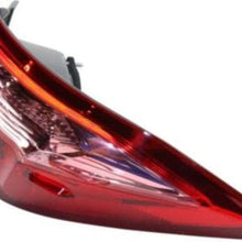 CPP TO2805130 Direct Fit Clear & Red Lens Tail Light for 17 Toyota Corolla