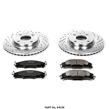 Power Stop K4726 Front Z23 Carbon Fiber Brake Pads with Drilled & Slotted Brake Rotors Kit