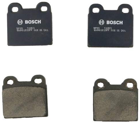 Bosch BP30 QuietCast Premium Semi-Metallic Disc Brake Pad Set For Select Alfa Romeo; BMW Bavaria, CS, CS, CSi, CSL, S, Si, 528i, 530i; NSU; Opel; Porsche; Saab; Simca; Volkswagen + More; Front & Rear