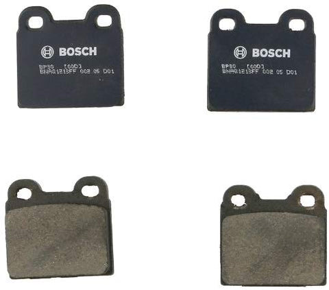 Bosch BP30 QuietCast Premium Semi-Metallic Disc Brake Pad Set For Select Alfa Romeo; BMW Bavaria, CS, CS, CSi, CSL, S, Si, 528i, 530i; NSU; Opel; Porsche; Saab; Simca; Volkswagen + More; Front & Rear