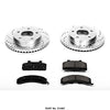 Power Stop K1487 Front Z23 Carbon Fiber Brake Pads with Drilled & Slotted Brake Rotors Kit