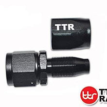 TT Racing Reusable Swivel Fitting Hose End Grade A Black for Oil Fuel Hose Line A40-001-04BK