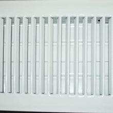 AP Products 013-627 RV Air Conditioners Floor Register 4 x 10 White Dampered Metal