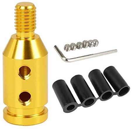Tasan Racing 1.2x1.25 Gear Shift Knob Adapter for Non Threaded Shifters Gold