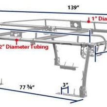 7BLACKSMITHS Full Size Truck Contractors Rack Ladder Pickup Kayak Lumber Rack Side Bar Long Cab（You Will get 2 Boxes）