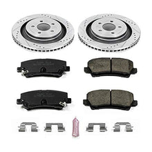 Power Stop K6812 Rear Z23 Carbon Fiber Brake Pads with Drilled & Slotted Brake Rotors Kit