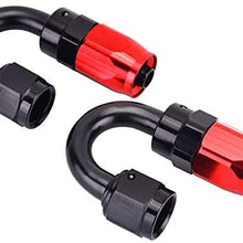 evil energy AN12 Swivel Hose End 0+45+90+180 Degree Fuel Hose Adpater Fitting With 5Meter Double Braided Oil Fuel Hose Line