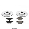 Power Stop K5279 Front Z23 Carbon Fiber Brake Pads with Drilled & Slotted Brake Rotors Kit