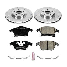 Power Stop K6399 Front Z23 Carbon Fiber Brake Pads with Drilled & Slotted Brake Rotors Kit