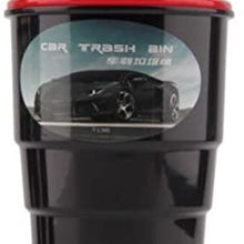 Automotive Cup Holder Garbage Can Trash Bin (Black)