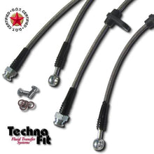 Techna-Fit Brake Line Kit for 1992-96 HONDA PRELUDE SI - REAR DISC (4) - Clear - HN-1400CL