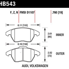 Hawk Performance HB543B.760 HPS 5.0 Disc Brake Pad