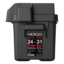 NOCO HM318BKS Group 24-31 Snap-Top Battery Box For Marine, RV, Camper And Trailer Batteries , Black