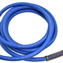 1 Red 1 Blue 12FT Rubber Air Brake Hose Assembly, 3/8" I.D. with 1/2" NPT Fittings