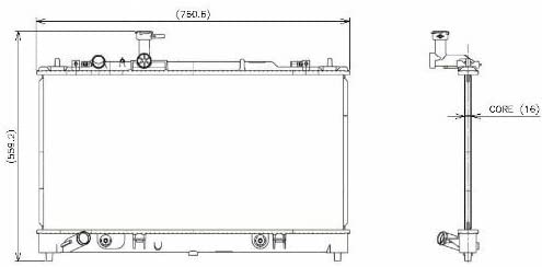 Denso 221-3510 Radiator