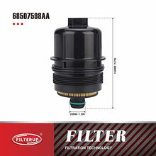Engine Oil Filter 68507598AA,68498720AA Compatible with 2020 2021 Ram 1500,2020 2021 Jeep Wrangler,2021Jeep Gladiator 3.0L Diesel