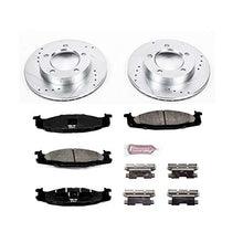 Power Stop K5067 Front Z23 Carbon Fiber Brake Pads with Drilled & Slotted Brake Rotors Kit