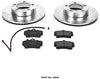 Power Stop K850 Front Brake Kit with Drilled/Slotted Brake Rotors and Z23 Evolution Ceramic Brake Pads,Silver Zinc Plated