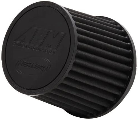 AEM 21-206BF Universal DryFlow Clamp-On Air Filter: Round Tapered; 4.5 in (114 mm) Flange ID; 5.125 in (130 mm) Height; 6.5 in (165 mm) Base; 5.125 in (130 mm) Top