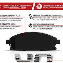 Power Stop K3167 Front Z23 Carbon Fiber Brake Pads with Drilled & Slotted Brake Rotors Kit