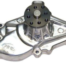PRW 1435012 Performance Quotient Polished 3/4" Pilot Shaft Competition Plus Revised Impeller Entry Aluminum Water Pump for Chevy SB 1955-95