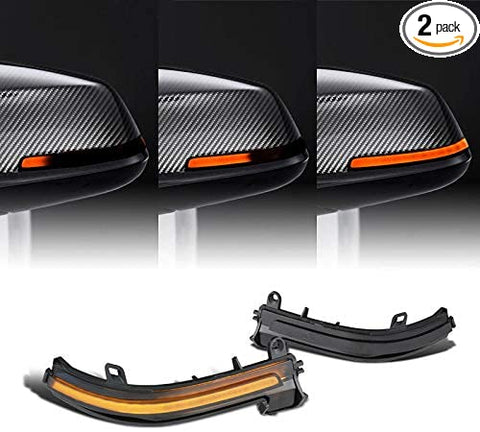 [Ultima] Dynamic Sequential Turn Signal Mirror LED Smoked Compatible with BMW 1/2/3/4 Series F20 F33 F30 F32 X1 i3