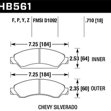 Hawk Performance HB561F.710 HPS Performance Ceramic Brake Pad