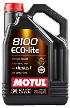 Motul 8100 Eco-Lite SAE 5W-30 Motor Oil, 5 Litre (Pack of 1)