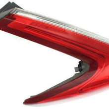 Tail Light Assembly Compatible with 2017-2019 Honda CR-V Outer Halogen North America Built Driver Side