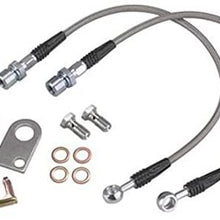 DOT Braided Stainless Brake Hoses, Mustang II, 7/16-24