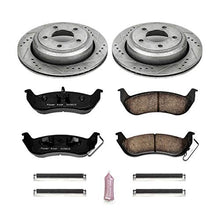 Power Stop K6181 Rear Z23 Carbon Fiber Brake Pads with Drilled & Slotted Brake Rotors Kit