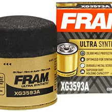 FRAM Ultra Synthetic Automotive Replacement Oil Filter, Designed for Synthetic Oil Changes Lasting up to 20k Miles, XG3593A with SureGrip (Pack of 1)