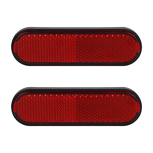NTHREEAUTO Red Reflectors Motorcycle Safety Reflector Reflective Sticker Universal Compatible with Bicycle, Bike, Trailer, Cars, Trucks, Boat, ATV, Dirt Bike, Driveway