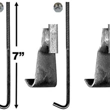 Topper Mfg. - Qty. (2) 7" J-Bolts & Gutter Clips - Replacement Part For Topper Galvinized Van Rack