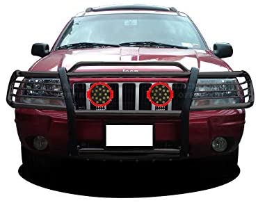 Black Horse Off Road 17EB26MA-PLR Black Grille Guard Kit with 7