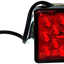 All Star Truck Parts 2" Trailer Hitch Receiver Cover with 12 LED Brake LEDs Light Tube Cover w/Pin
