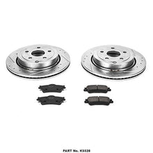 Power Stop K5528 Rear Z23 Carbon Fiber Brake Pads with Drilled & Slotted Brake Rotors Kit