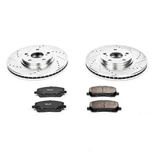 Power Stop K1137 Front Z23 Carbon Fiber Brake Pads with Drilled & Slotted Brake Rotors Kit