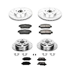 Power Stop K5482 Front and Rear Z23 Carbon Fiber Brake Pads with Drilled & Slotted Brake Rotors Kit