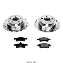 Power Stop K2151 Rear Z23 Carbon Fiber Brake Pads with Drilled & Slotted Brake Rotors Kit