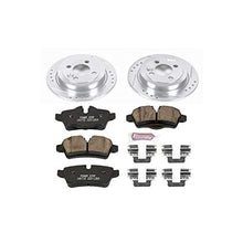 Power Stop K6331 Rear Z23 Carbon Fiber Brake Pads with Drilled & Slotted Brake Rotors Kit