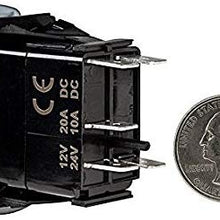 iJDMTOY (1) 3-Inch Cube LED Work Lights 5-Pin SPST ON/OFF Blue LED Indicator Rocker Switch For Car Truck 4x4 Jeep Boat For Work Lights, Fog Lights, Daytime Running Lamps, etc