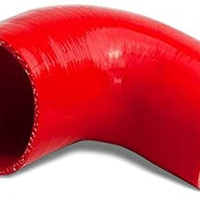 Red 3-Ply Nylon Silicone Inside Diameter 2.00" (51mm)-2.50" (64mm) 90 Degree Reducer Performance Hose for Turbo/Intake/Intercooler