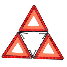 YaeKoo Triple Warning Triangle in Storage Case Foldable Emergency Warning Triangle Reflector Safety Triangle Kit, Foldable Reflective Car Roadside Safety Warning Sign, 3-Pack