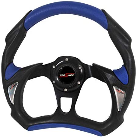 Rxmotor Universal Fit 320mm JDM Battle Racing Steering Wheel New - Acura Honda Toyota Mazda Mitsubishi etc (BLUE)