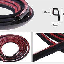 SHENGYAWAUTO P-Shape Rubber Weather Seal Hollow Universal Car Door Strip Weatherstrip 4M 13FT