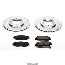 Power Stop K697 Front Z23 Carbon Fiber Brake Pads with Drilled & Slotted Brake Rotors Kit